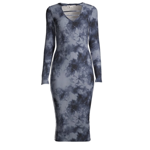 Eye Candy Cage Neck with Stripes Long Sleeve Midi Dress Size 3X - Picture 4 of 12